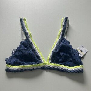 Free People Intimates Women's Mika Bralette Blue Jean Baby New Size Medium